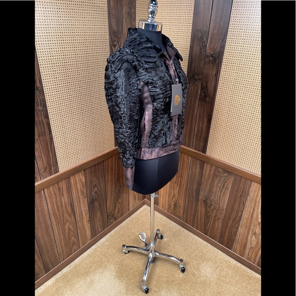 NWT Giorgio Emporio Made In Italy Persian Lamb Fur Coat Jacket XS - Picture 4 of 13